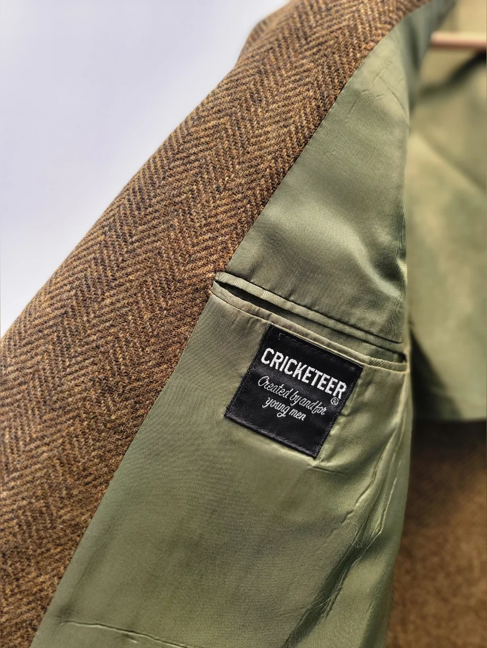 Cricketeers Vtg Union 60s 70s Brown Tweed Wool 2 Button Blazer Mens Size 42R